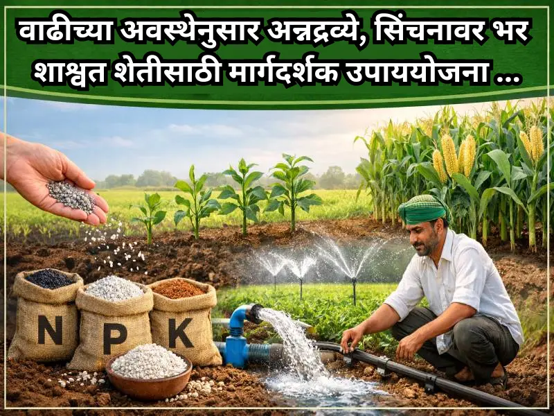 Nutrients according to growth stage